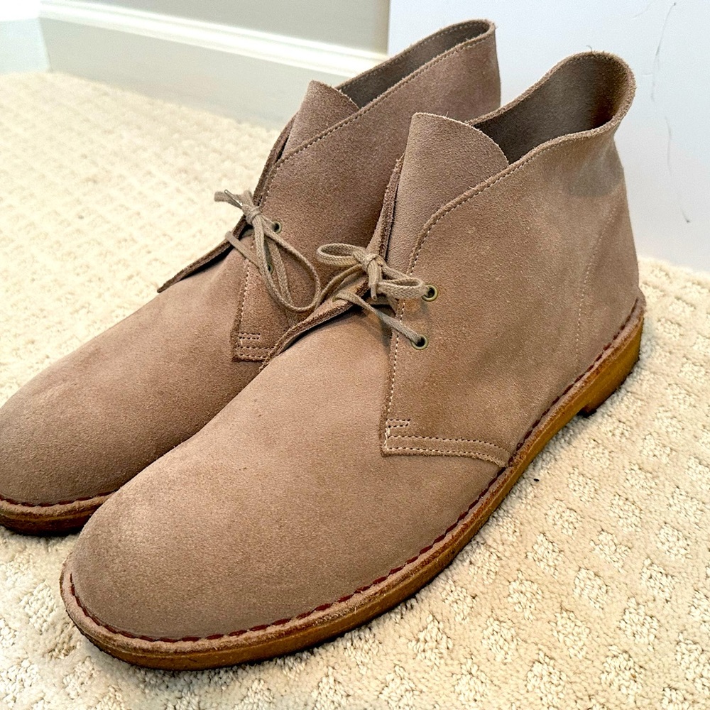 COPY - Clarks Desert Boots - Sand Suede Chukka - Men's US Size 14 - excellent u…